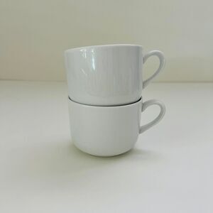 PILLIVUYT Sancerre White Porcelain 9 oz Breakfast Cups, Set of 2